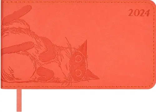 Еженедельник датированный на 2024 год Виннер коралловый 64 листа 181₽