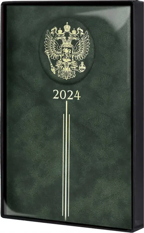 

Ежедневник датированный на 2024 год Тиволи, зеленый, А5, 176 листов, Зелёный