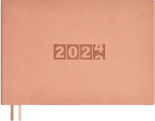 

Еженедельник датированный на 2024 год Буйвол, пепельно-розовый, 64 листа, Красный