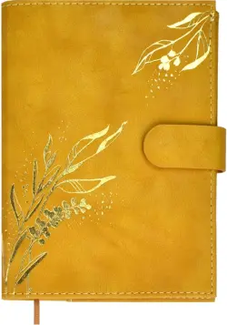 Ежедневник-органайзер недатированный Тиволи глосс, горчичный, А6+, 80 листов