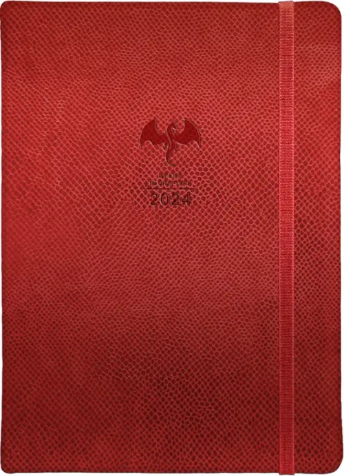 

Ежедневник датированный на 2024 год Dragon, красный, А5, 176 листов