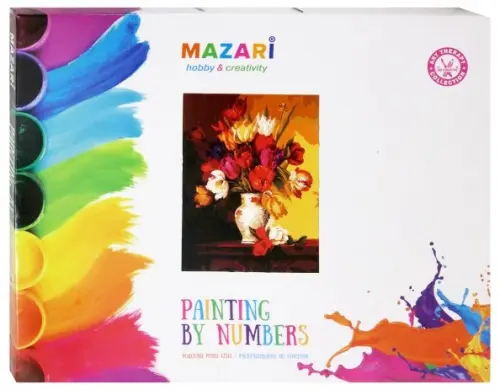 

Картина по номерам Цветы, Белый