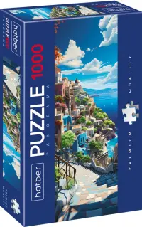 Puzzle-1000 Панорама. Санторини