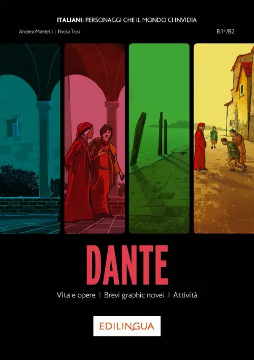 

Dante. Vita e opere, Brevi graphic novel, Attivita. Livello B1+/B2, Чёрный