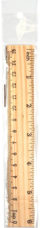 Линейка деревянная 15 см 19₽