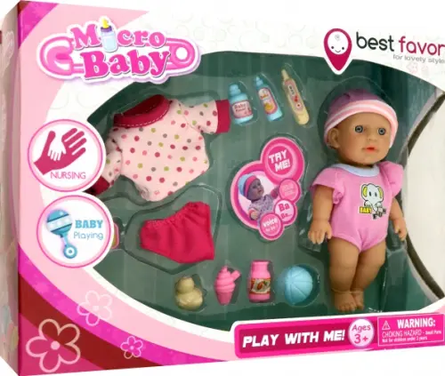 

Пупс Micro Baby, розовый