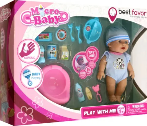 

Пупс Micro Baby, голубой