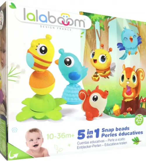 

Набор Lalaboom с бусинами-животными, 25 предметов