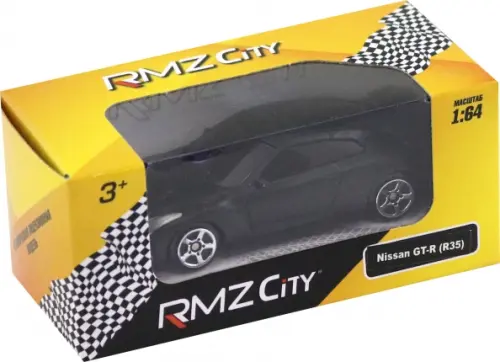 

Машина Nissan GTR, черная, Чёрный