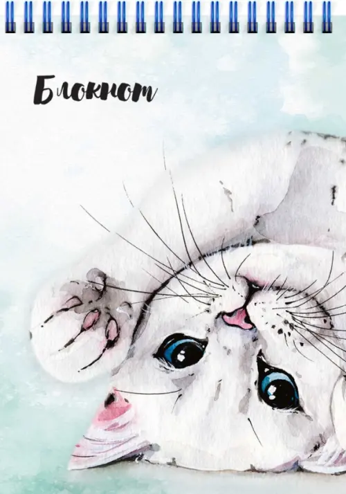 

Блокнот Котёнок, А6, 80 листов, клетка, Белый