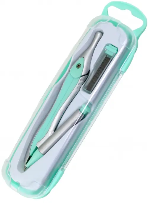 

Циркуль в пенале Мятный, Зелёный