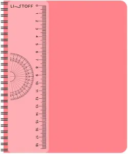 Тетрадь Коралловая тетрадь, А5-, 80 листов, клетка, гребень