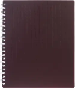 Тетрадь Velvet Бордо, 80 листов, клетка, гребень