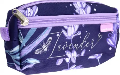

Пенал квадро Lavender, с двумя отделениями, Фиолетовый