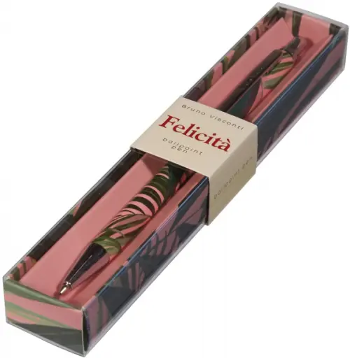 

Ручка шариковая автоматическая Felicita. Пальмовые листья, синяя