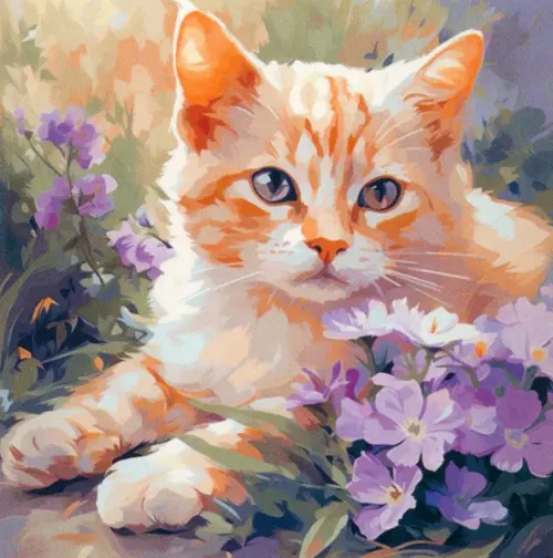 Алмазные узоры Рыжий котик 508₽