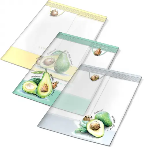Обложки для тетрадей с рисунком Авокадо 3 штуки 106₽