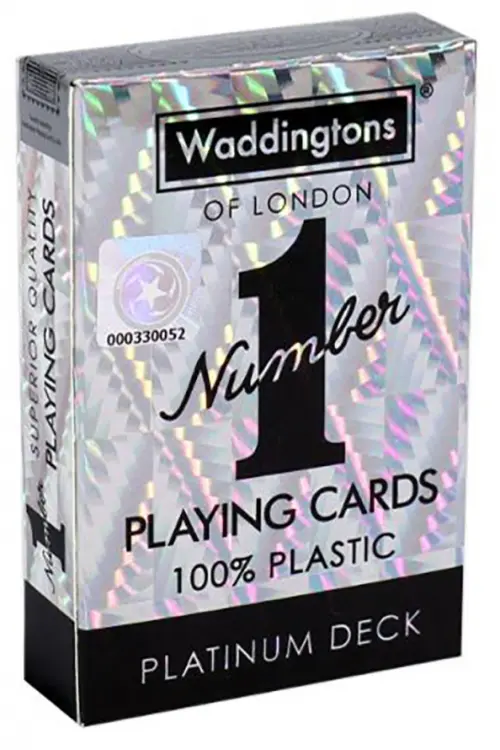 Карты игральные Waddingtons No 1, пластиковые, цветные, платина