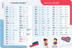 Подкладка настольная пластиковая Русский и английский алфавит, А3