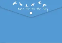 Папка для карт и визиток пластиковая, голубая