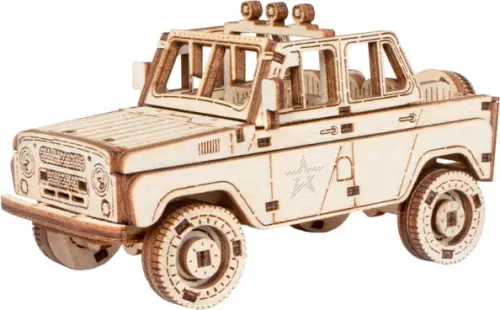 

Деревянный конструктор, сборная модель Внедорожник Командир
