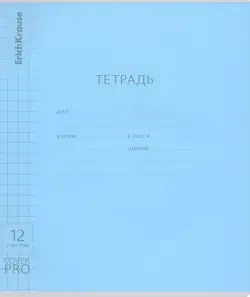 Тетрадь с пластиковой обложкой Классика CoverPrо, 12 листов, крупная клетка, ассорти