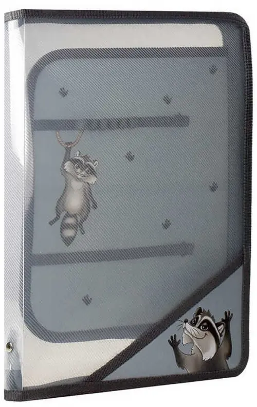 Папка для уроков труда Еноты пластиковая А4 одно отделение 235₽