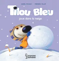 Tilou bleu joue dans la neige