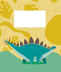 Тетрадь Динозаврики, 12 листов, узкая линия, в ассортименте