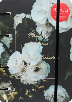 Тетрадь Beauty. Цветы, 120 листов, клетка, кольцевой механизм