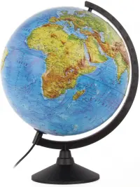 Глобус Земли физико-политический рельефный (с подсветкой, d 320 мм) (К013200223)