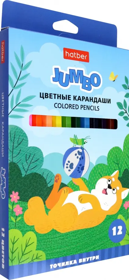 Карандаши цветные Jumbo. На полянке, 12 цветов