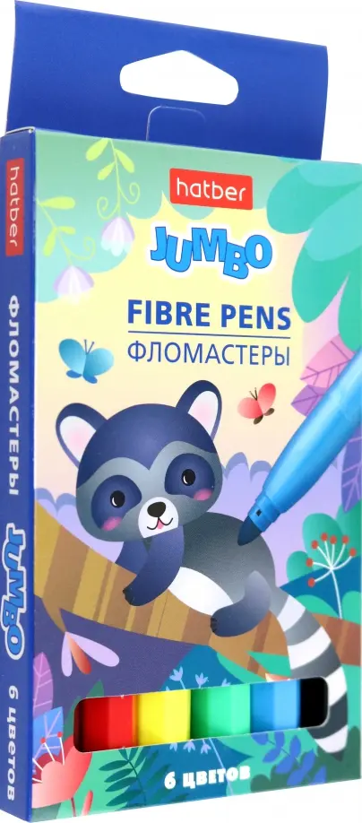 Фломастеры Jumbo, 6 цветов