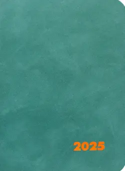 Еженедельник датированный на 2025 год Нубук. Бирюзовый, 80 листов, А5+