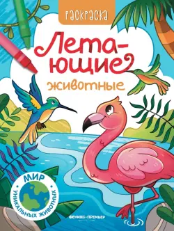 Летающие животные. Книжка-раскраска